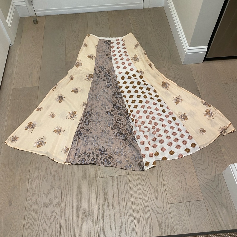 Floral Patchwork Maxi Skirt - Picture 3 of 4